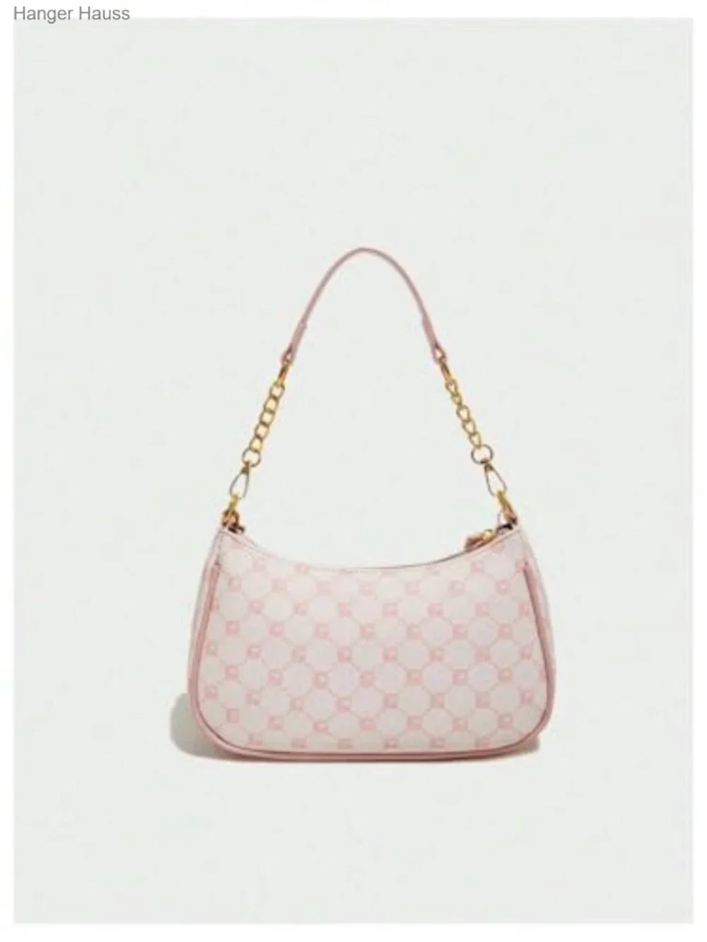 Women's PU Leather Hobo Shoulder Bag with Gold Chain, Detachable Strap